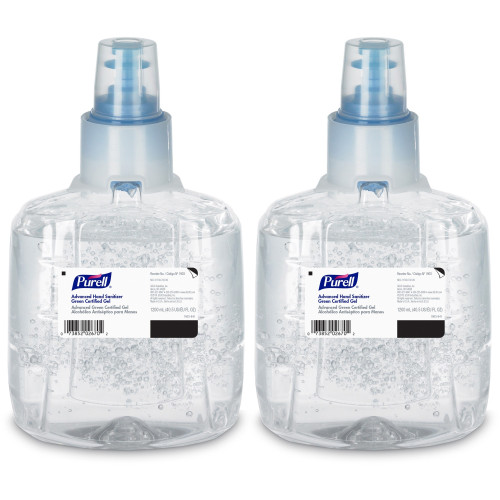 PURELL Advanced Hand Sanitizer Green Certified Gel Refill, 1200 ml, Fragrance Free, 2/Carton (190302CT)