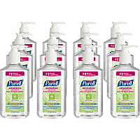 PURELL&reg; Hand Sanitizer Gel Fragrance-free Scent - 12 fl oz - Pump Bottle Dispenser - Kill Germs - Clear - 12 / Carton (369112CT)
