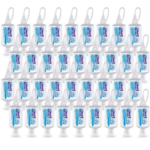 PURELL Advanced Refreshing Gel Hand Sanitizer, Clean Scent, 1 oz Flip-Cap Bottle with Jelly Wrap Carrier, 36/Carton (390036WRP)