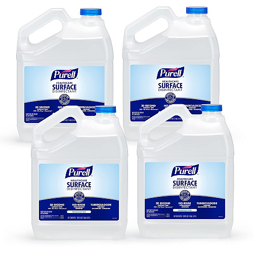PURELL Healthcare Surface Disinfectant, Fragrance Free, 128 oz Bottle, 4/Carton (434004)