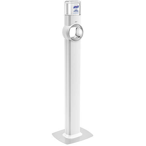 Fs6 Touch-free Floor Stand Dispenser, 1,200 Ml, 12.5 X 11.3 X 38.5, White