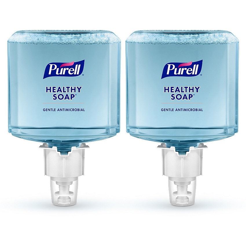 PURELL&reg; ES6 HEALTHY SOAP&trade; 0.5% BAK Antimicrobial Foam Fragrance-free Scent - 1.27 quart - Pump Bottle Dispenser - Soil Remover, Odor Remover, Kill Germs - Hand, Skin - Moisturizing - Antibacterial - Clear - Dye-free, Fragrance-free, Pht (648002)