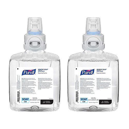 PURELL Professional HEALTHY SOAP Mild Foam Refill, For CS8 Dispensers, Fragrance-Free, 1,200 mL, 2/Carton (787402CT)
