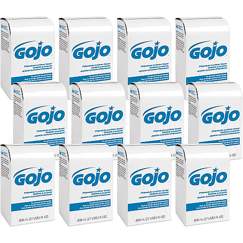 GOJO Premium Lotion Soap Refill, Waterfall Scent, 800 mL, 12/Carton (910612CT)