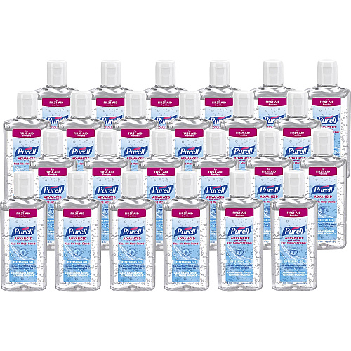 PURELL Advanced Hand Sanitizer Refreshing Gel, 4 oz Flip-Cap Bottle, Clean Scent, 24/Carton (965124)