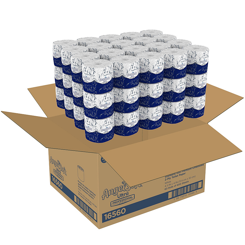 Angel Soft&reg; Professional Premium Toilet Paper, 400 Sheets, 60 Roll Case (GPC16560)