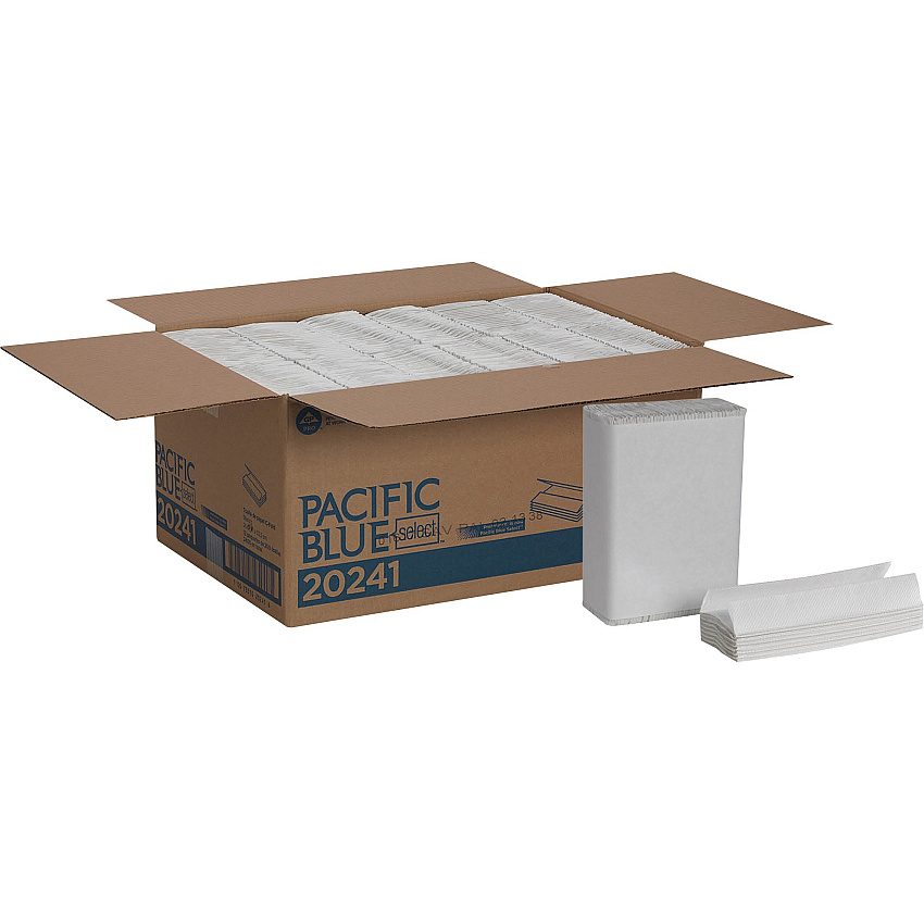 Pacific Blue&trade; Select C-Fold Paper Towels, 1-Ply, White, 2400 Towels (20241)