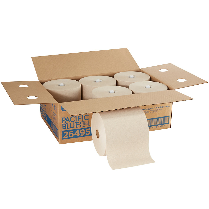 Pacific Blue&reg; Ultra Hardwound Paper Towels, Brown, 1,150-ft., 6 Rolls (26495)
