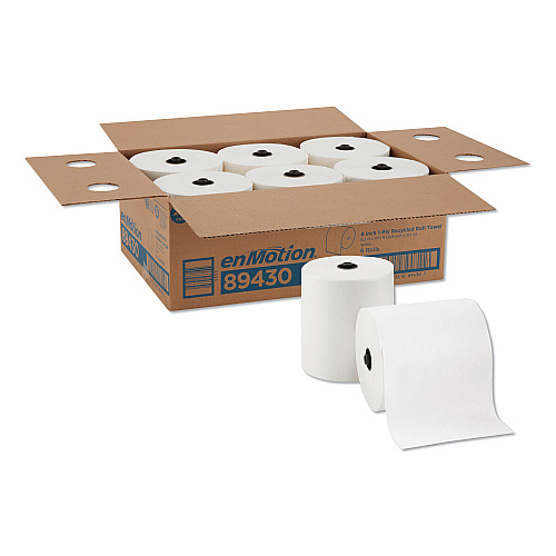 Pacific Blue&reg; Hardwound Towel Paper, White, 700-ft., 6 Rolls (89430)