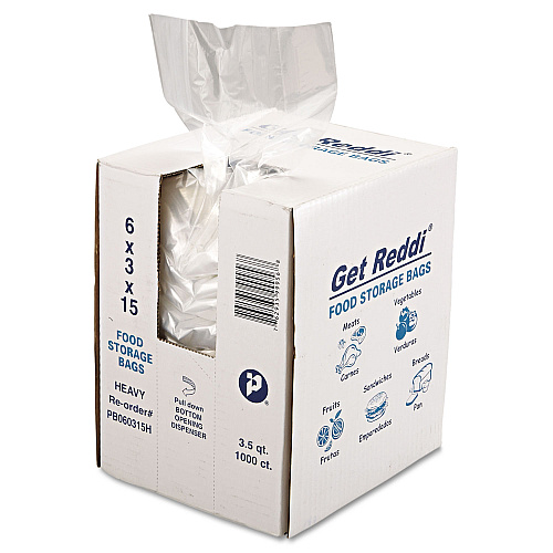 Inteplast Group Food Bags, 112 oz, 6" x 3" x 15", Clear, 1,000/Carton (PB060315H)