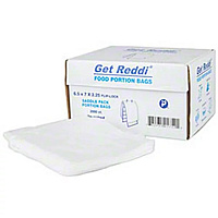 Inteplast Group Get Reddi Saddle Pack Poly Food Portion Bags, Fold-Top Closure, 0.5 mil, 6.5" x 7", Clear, 2,000/Carton (PC657SP)