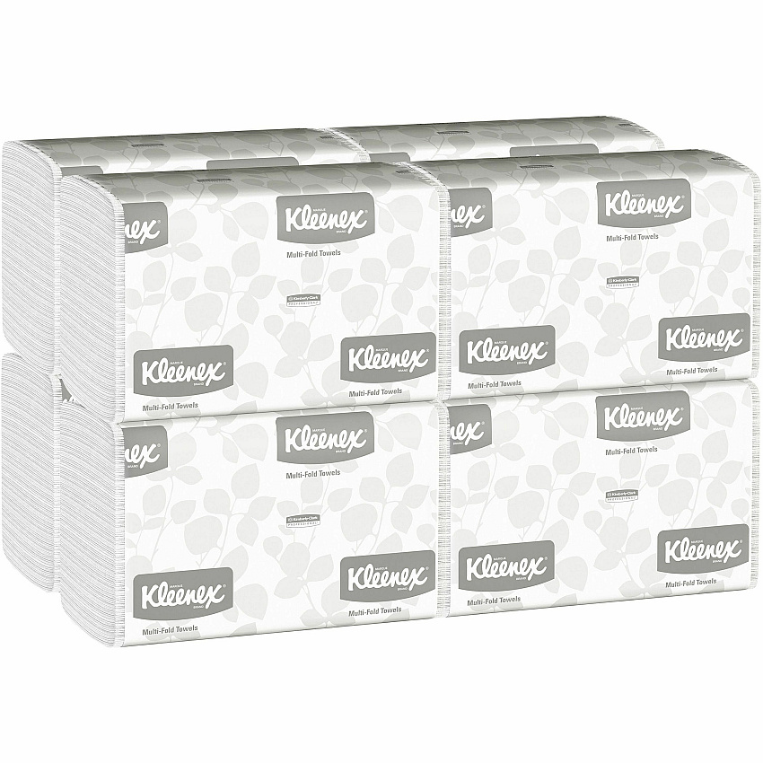 Kleenex&reg; Multifold Paper Towels, 1-Ply, White, 1200 Towels (02046)