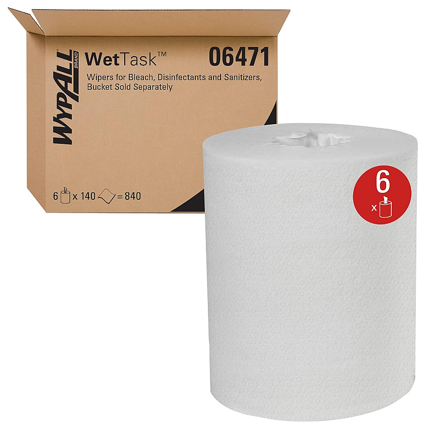 WypAll Critical Clean WetTask Wipers for Bleach, Disinfectants, and Sanitizers (06471)