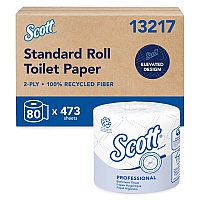 Scott&reg; Pro Standard Toilet Paper, 2-Ply, White, 473 Sheets, 80 Rolls (13217)