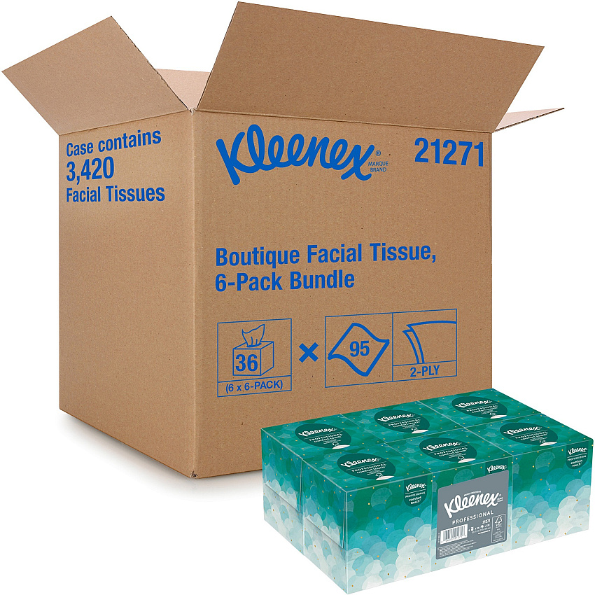 Kleenex&reg; Pop-up Box Facial Tissues, White, 2-Ply, 95 Sheets, 36 Boxes (21271CT)