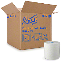 Scott&reg; Pro Hardwound Paper Towels, White, 900-ft., 6 Rolls (43959)