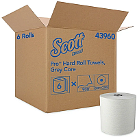Scott&reg; Pro Hardwound Paper Towels, White, 900-ft., 6 Rolls (43960)