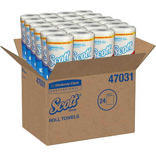 Scott&reg; Choose-A-Sheet Kitchen Paper Towels, 1-Ply, 24 Rolls (47031)