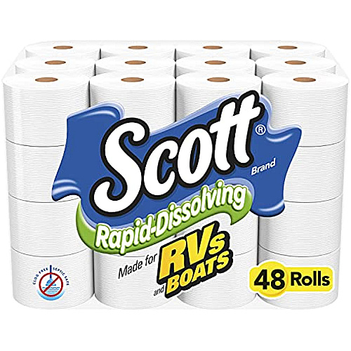 Scott&reg; Rapid-Dissolving Toilet Paper, 1-Ply, 231 Sheets, 48 Rolls (47617)