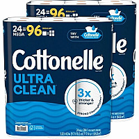 Cottonelle&reg; Ultra Clean Toilet Paper 1 Ply, 284 Sheet Rolls, 48 Rolls (55492CT)