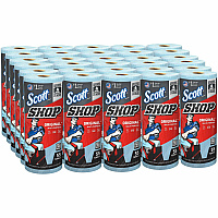 Scott Shop Towels, Standard Roll, 1-Ply, 9.4 x 11, Blue, 55/Roll, 30 Rolls/Carton (75130)