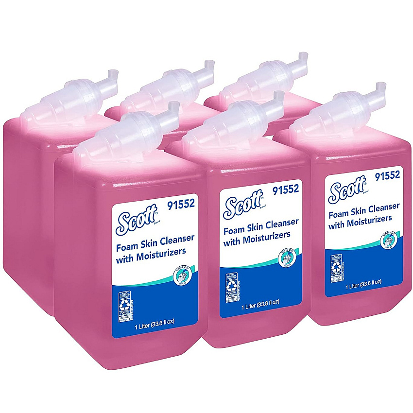 Scott Pro Foam Skin Cleanser with Moisturizers Refill, Light Floral, 1,000 mL, 6/Carton (91552CT)