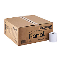 Karat Thermal Paper Rolls, 3.13" x 273 ft, White, 50/Carton (GSTR313273)