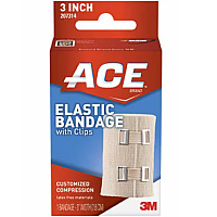 ACE Elastic Bandage w/clips, 4 in