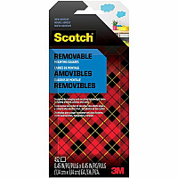 Scotch Precut Removable Mounting Tabs, Removable, Holds Up to 0.25 lb, 6 Tabs, Double-Sided, 0.5 x 0.75, Black, 480/Pack 0.45" Length x 0.45" Width - Synthetic - 125 mil - Open-cell Foam Backing - For Mounting Artwork, Sign, Multi Surface, Mount Pi (7225)