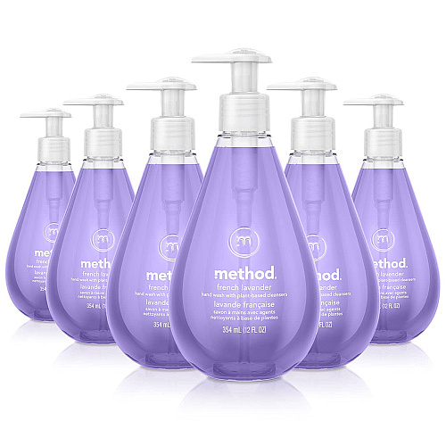 Method&reg; Gel Hand Wash, French Lavender, 12 oz Pump Bottle, 6 Bottles (00031CT)