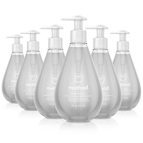 Method&reg; Gel Hand Wash, Sweet Water Scent, 12 oz. Pump Bottle 6 Bottles (00034CT)