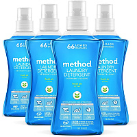 Method Laundry Detergent, Fresh Air Scent, 53.5 oz Bottle, 4/Carton (318025)