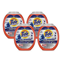 Tide&reg; PODS Laundry Detergent, Clean Breeze, 63 Pacs/Tub, 4 Tubs/Carton (00998CT)