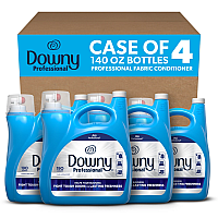 Downy Commercial Liquid Fabric Softener, Clean and Fresh Scent, 140 oz Pour Bottle, 4/Carton (14121)