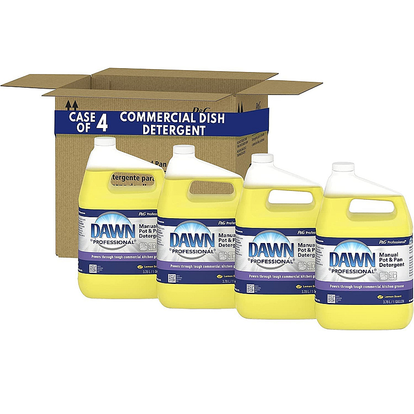 Dawn&reg; Pro Manual Pot & Pan Dish Soap, Lemon, 1 Gal., 4 Jugs (PGC57444CT)