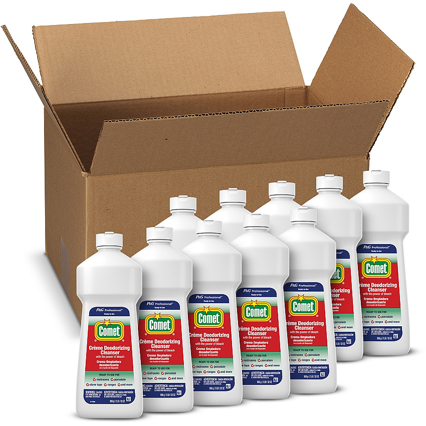 Comet Creme Deodorizing Cleanser, 32 oz Bottle, 10/Carton (73163)