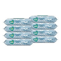 Pampers Complete Clean Baby Wipes, 1-Ply, Baby Fresh, 7 x 6.8, White, 72 Wipes/Pack, 8 Packs/Carton (75536)