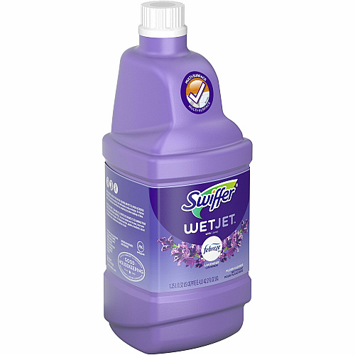 Swiffer WetJet Floor Cleaner For Floor, Multi Surface, Wood - Liquid - 42.2 fl oz (1.3 quart) - Lavender, Vanilla Scent - Quick Drying, Non-streaking, Phosphate-free - Purple - 1 Each (77811)