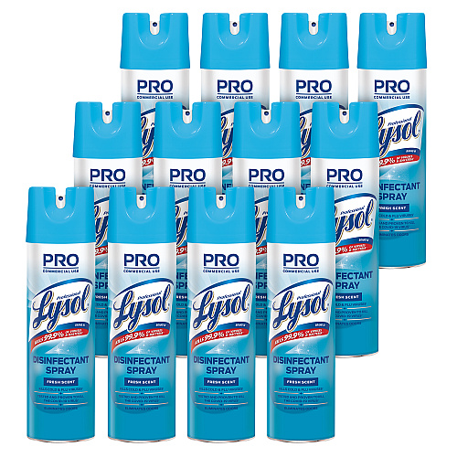 Lysol&reg; Pro Disinfectant Spray, Fresh Scent, 12 Aerosol Cans (04675CT)