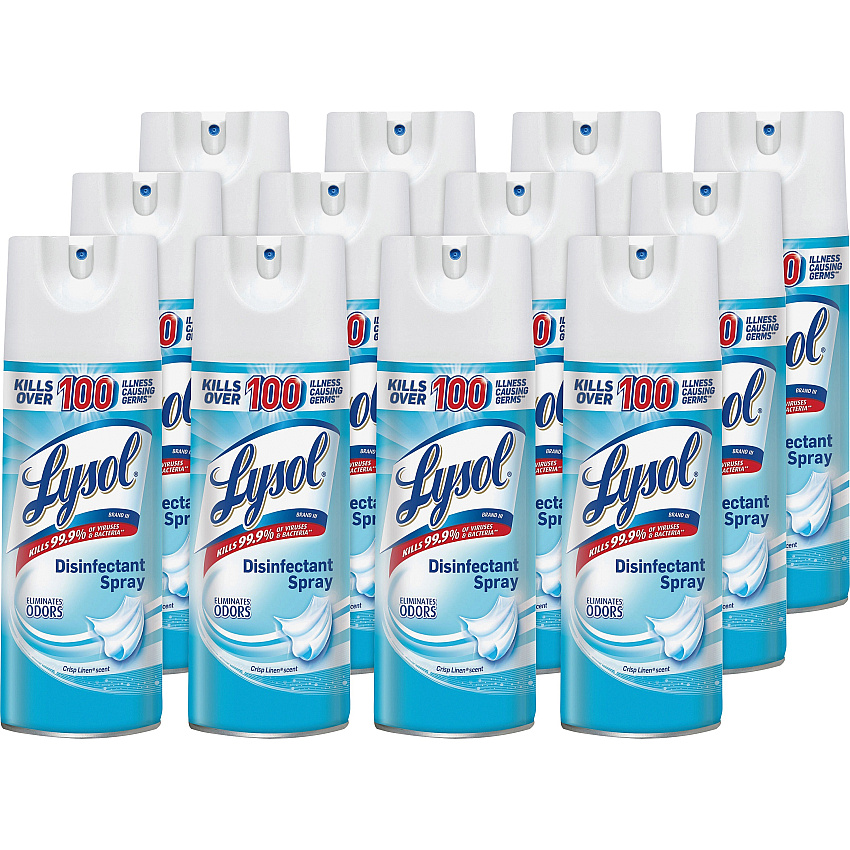 Lysol&reg; Disinfectant Spray, Crisp Linen Scent, 12.5 oz. Aerosol Can (74186)