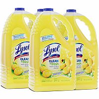 Lysol&reg; Multi-Surface Disinfectant Cleaner, Lemon Scent, 144 oz. Bottle, 4 Bottles (77617)