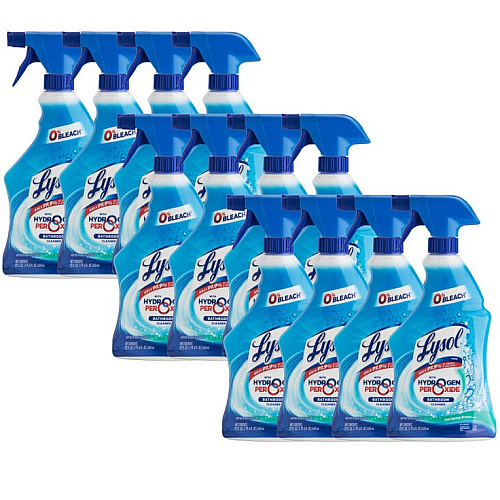 Lysol&reg; Power & Free Bathroom Cleaner, 22 oz., 12 Bottles (85668CT)