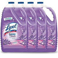 Lysol&reg; Clean and Fresh Multi-Surface Disinfectant Cleaner, Lavender and Orchid Essence, 144 oz Bottle, 4/Carton (88786)