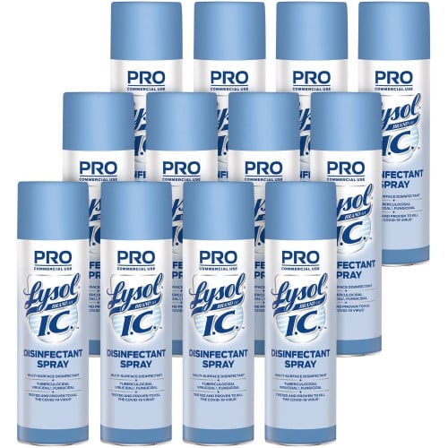 Lysol 95029 Pro Hospital Grade I.C. Disinfectant Spray, 12 Cans