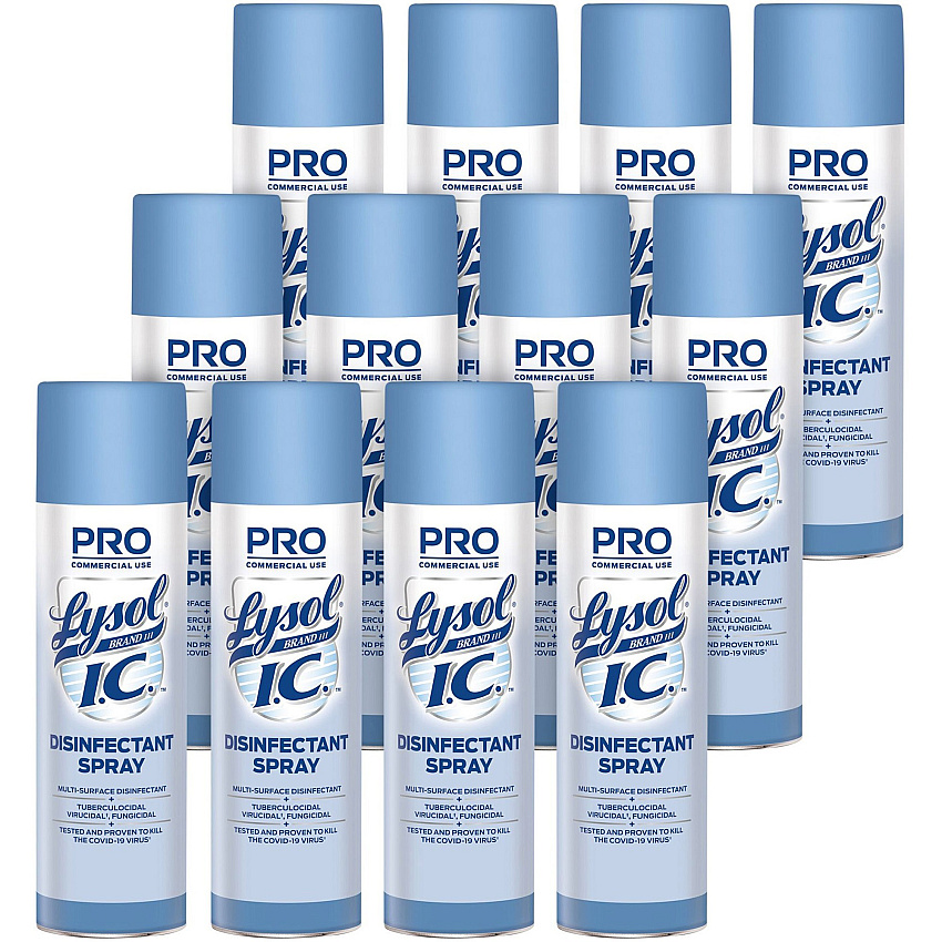 Lysol&reg; Pro Hospital Grade Lysol&reg; I.C. Disinfectant Spray, 12 Cans (95029CT)