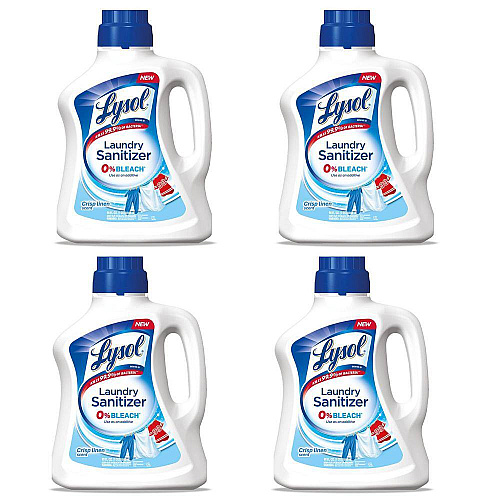 Lysol&reg; Laundry Sanitizer, Crisp Linen, 90 oz. Bottle, 4 Bottles (95872)
