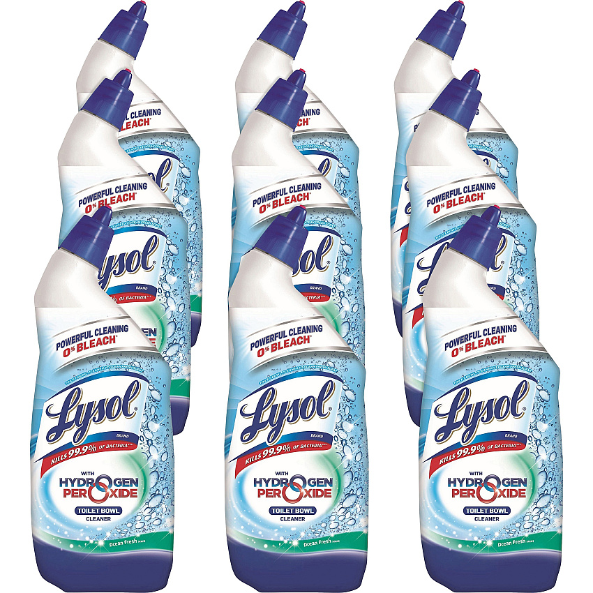 Lysol&reg; Toilet Bowl Cleaner w/Hydrogen Peroxide, 24 oz., 9 Bottles (98011)