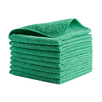 Rubbermaid Commercial Microfiber Cleaning Cloths, 16 x 16, Green, 24/Pack (1820582)