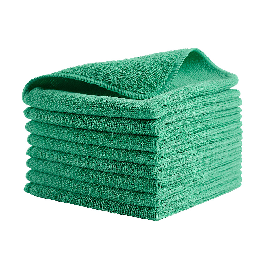 Rubbermaid Commercial Microfiber Cleaning Cloths, 16 x 16, Green, 24/Pack (1820582)