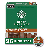 Starbucks Pike Place Decaf Coffee K-Cups, 96/Carton (011111161CT)